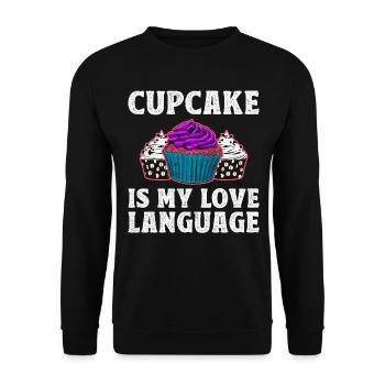 Cupcake Is My Love Language - Sweat-shirt Unisexe - noir - Devant - Alina (178cm) & Michal (187cm)