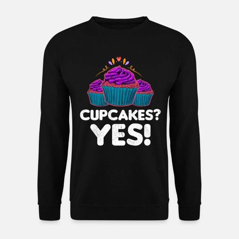 Cupcakes Yes - Unisex Pullover - Schwarz