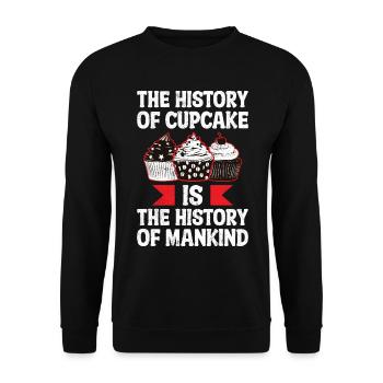 L’histoire du cupcake - Sweat-shirt Unisexe - noir - Devant - Alina (178cm) & Michal (187cm)