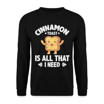 Les toasts à la cannelle sont tout ce dont j’ai besoin - Sweat-shirt Unisexe - noir - Devant - Alina (178cm) & Michal (187cm)
