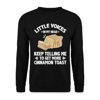 Little Voices In My Head Keep Telling Me - Unisex Pullover - Schwarz - Vorne - Alina (178cm) & Michal (187cm)