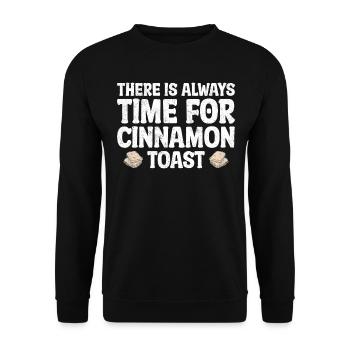 Il y a toujours du temps pour les toasts à la cannelle - Sweat-shirt Unisexe - noir - Devant - Alina (178cm) & Michal (187cm)