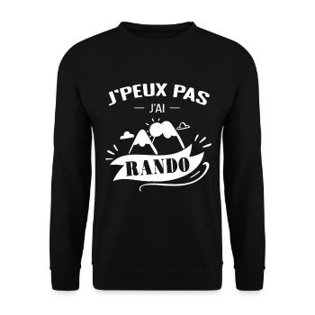 Je Peux Pas J'ai Rando - Sweat-shirt Unisexe - noir - Devant - Alina (178cm) & Michal (187cm)