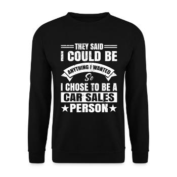 Ils ont dit que je pouvais être tout ce que je voulais - Sweat-shirt Unisexe - noir - Devant - Alina (178cm) & Michal (187cm)