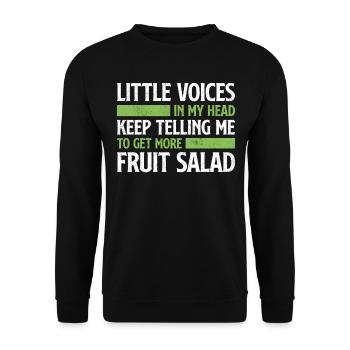 There Is No Future Without Fruit Salad - Unisex Sweatshirt - black - Front - Alina (178cm) & Michal (187cm)