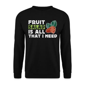 Fruit Salad Is All That I Need - Unisex Sweatshirt - black - Front - Alina (178cm) & Michal (187cm)