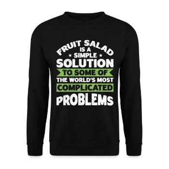 Fruit Salad Is A Simple Solution - Unisex Sweatshirt - black - Front - Alina (178cm) & Michal (187cm)
