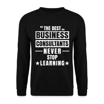 The Best Business Consultants - Unisex Pullover - Schwarz - Vorne - Alina (178cm) & Michal (187cm)