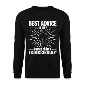 Best Advice In Life Comes From - Unisex Pullover - Schwarz - Vorne - Alina (178cm) & Michal (187cm)