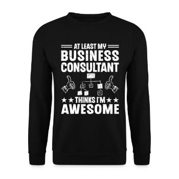 Au moins mon consultant d’affaires - Sweat-shirt Unisexe - noir - Devant - Alina (178cm) & Michal (187cm)