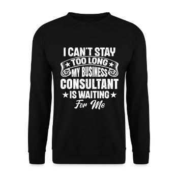 Je ne peux pas rester trop longtemps - Sweat-shirt Unisexe - noir - Devant - Alina (178cm) & Michal (187cm)