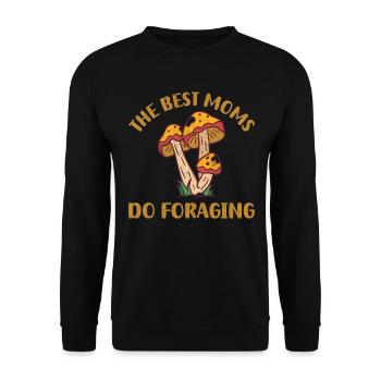 The Best Moms Do Foraging Mushroom Hunter Foraging - Unisex Sweatshirt - black - Front - Alina (178cm) & Michal (187cm)