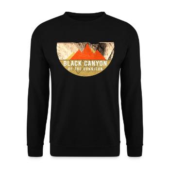 Weinlese - Schwarzer Schlucht-Nationalpark - Unisex Pullover - Schwarz - Vorne - Alina (178cm) & Michal (187cm)
