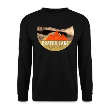 Vintage - Parc national de Crater Lake - Sweat-shirt Unisexe - noir - Devant - Alina (178cm) & Michal (187cm)