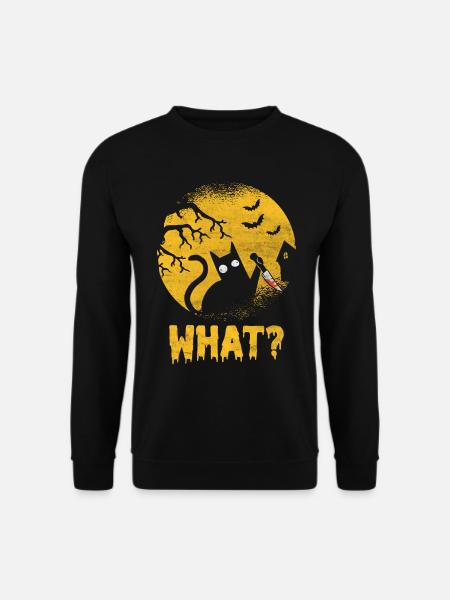 Gothic Cat Whisperer Meow Kitty Kitten Halloween - Unisex Pullover - Schwarz