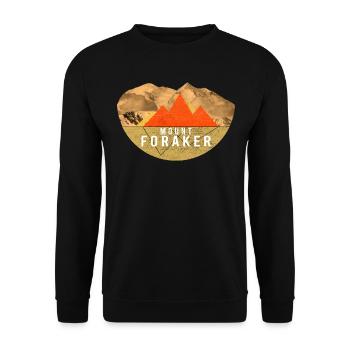 Vintages USA Randonnée - Mont Foraker - Sweat-shirt Unisexe - noir - Devant - Alina (178cm) & Michal (187cm)
