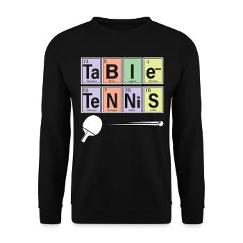 Tischtennis-Spieler-Sport-Chemie - Unisex Pullover - Schwarz - Vorne - Alina (178cm) & Michal (187cm)