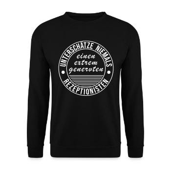 Unterschätze Niemals Einen Extrem - Unisex Pullover - Schwarz - Vorne - Alina (178cm) & Michal (187cm)