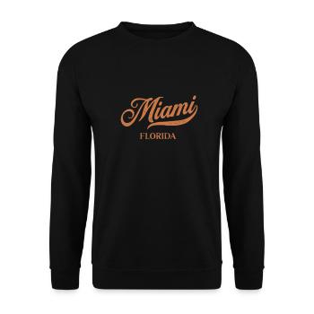 Retro USA Floride Vintage Miami - Sweat-shirt Unisexe - noir - Devant - Alina (178cm) & Michal (187cm)
