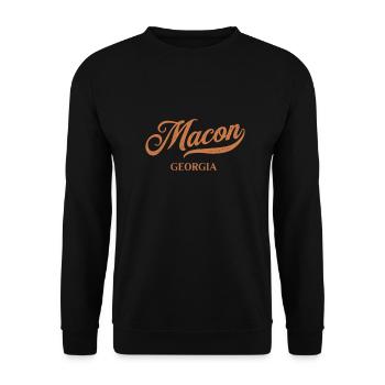Retro USA Georgia Vintage Macon - Unisex Sweatshirt - black - Front - Alina (178cm) & Michal (187cm)