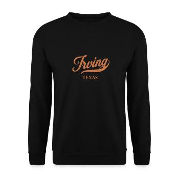 Retro USA Texas Vintage Irving - Unisex Pullover - Schwarz - Vorne - Alina (178cm) & Michal (187cm)