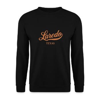 Retro USA Texas Vintage Laredo - Unisex Sweatshirt - black - Front - Alina (178cm) & Michal (187cm)