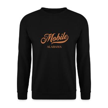 Retro USA Alabama Vintage Mobile - Unisex Sweatshirt - black - Front - Alina (178cm) & Michal (187cm)