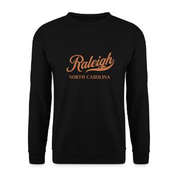 Retro USA North Carolina Vintage Raleigh - Unisex Pullover - Schwarz - Vorne - Alina (178cm) & Michal (187cm)
