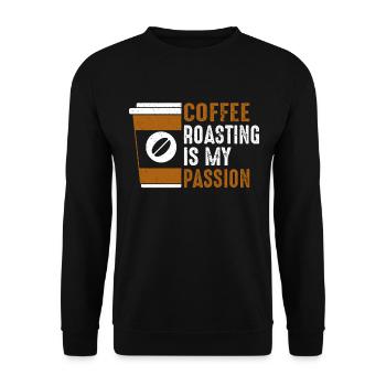 Coffee Roasting Is My Passion - Unisex Pullover - Schwarz - Vorne - Alina (178cm) & Michal (187cm)