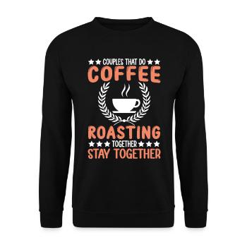 Couples That Do Coffee Roasting Together - Unisex Sweatshirt - black - Front - Alina (178cm) & Michal (187cm)