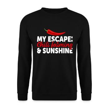 Mon évasion : l’agriculture chilienne et le soleil - Sweat-shirt Unisexe - noir - Devant - Alina (178cm) & Michal (187cm)
