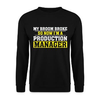 My Broom Broke - Unisex Sweatshirt - black - Front - Alina (178cm) & Michal (187cm)