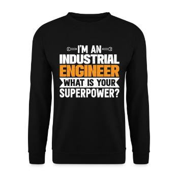 I Am An Industrial Engineer - Unisex Pullover - Schwarz - Vorne - Alina (178cm) & Michal (187cm)