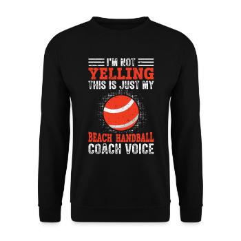 I Don't Scream - Beach Handball Coach - Unisex Sweatshirt - black - Front - Alina (178cm) & Michal (187cm)