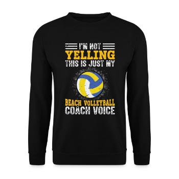 Ich Schreie Nicht - Beachvolleyball-Trainer - Unisex Pullover - Schwarz - Vorne - Alina (178cm) & Michal (187cm)