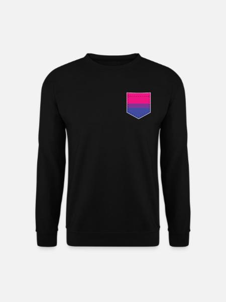 LGBTQ Bisexuelle Pride -Flagge -Tasche - Unisex Pullover - Schwarz