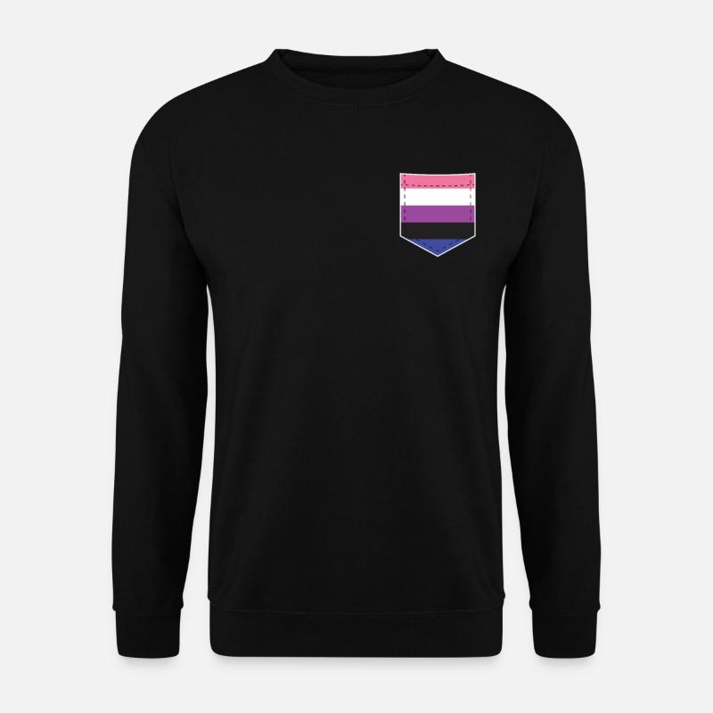 LGBTQ Gender Fluid Pride Flag Tasche - Unisex Pullover - Schwarz