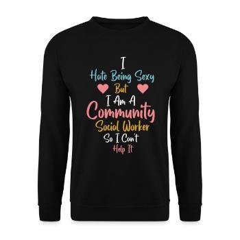 I Do Not Need A Costume - Unisex Pullover - Schwarz - Vorne - Alina (178cm) & Michal (187cm)