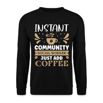Instant Community Social Worker - Unisex Sweatshirt - black - Front - Alina (178cm) & Michal (187cm)