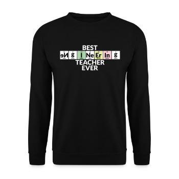 Best Engineering Teacher Ever - Unisex Sweatshirt - black - Front - Alina (178cm) & Michal (187cm)