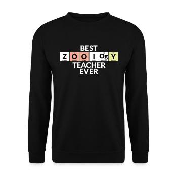 Best Zoology Teacher Ever - Unisex Sweatshirt - black - Front - Alina (178cm) & Michal (187cm)