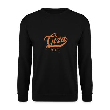 Retro Egypt City - Gizeh Vintage - Sweat-shirt Unisexe - noir - Devant - Alina (178cm) & Michal (187cm)