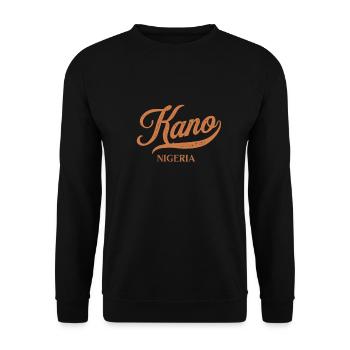 Retro Nigeria Stadt - Vintage Kano - Unisex Pullover - Schwarz - Vorne - Alina (178cm) & Michal (187cm)