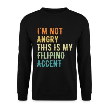 I'm not evil, my Filipino accent - Unisex Sweatshirt - black - Front - Alina (178cm) & Michal (187cm)