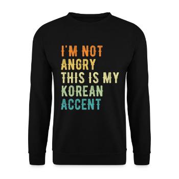 I'm not evil, my Japanese accent - Unisex Sweatshirt - black - Front - Alina (178cm) & Michal (187cm)