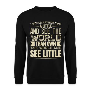 Voyage Voyage Escapade Vacances Touriste - Sweat-shirt Unisexe - noir - Devant - Alina (178cm) & Michal (187cm)