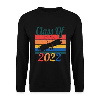 Class of 2022 Graduation Retro Sunset - Unisex Sweatshirt - black - Front - Alina (178cm) & Michal (187cm)