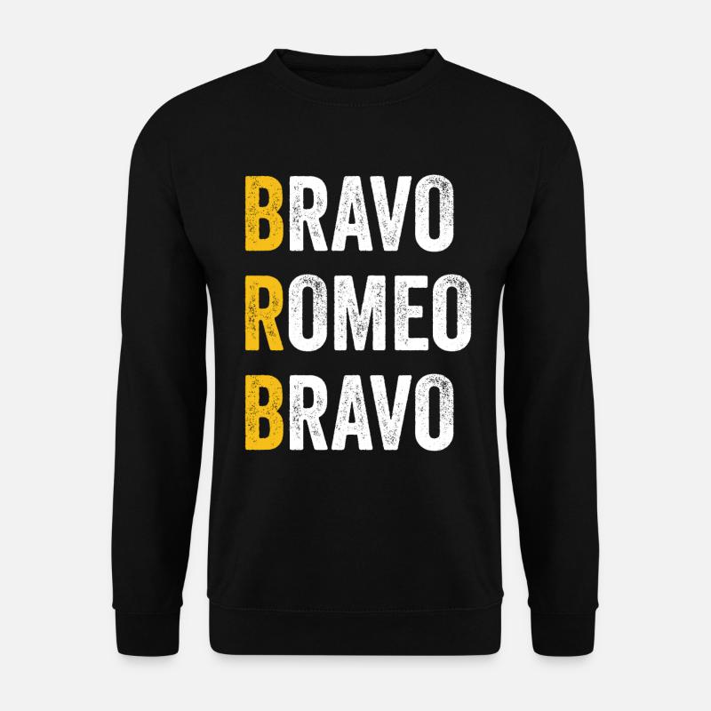 Computer-Chat Bravo Romeo Bravo - BRB - Unisex Pullover - Schwarz