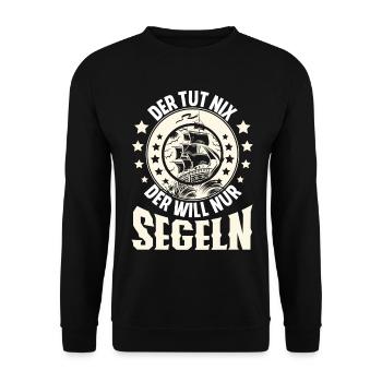 Segeln Segler Segelboot - Unisex Pullover - Schwarz - Vorne - Alina (178cm) & Michal (187cm)