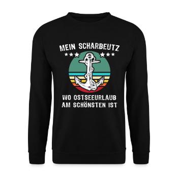 Scharbeutz Sprüche Scharbeutzer - Unisex Pullover - Schwarz - Vorne - Alina (178cm) & Michal (187cm)
